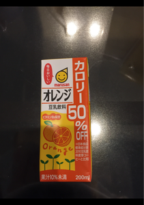マルサン豆乳飲料オレンジカロリ５０％オフ２００ｍｌの商品写真