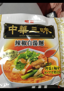 明星　中華三昧　辣椒白湯麺　１０２ｇの商品写真