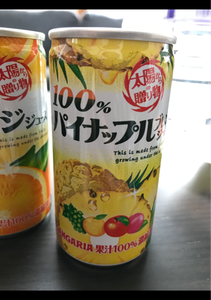サンガリア　１００％パイナップルＢ　缶　１９０ｇの商品写真