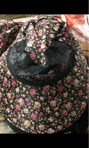 富士商　虫よけガーデンニングハット　花柄　黒のレビュー画像