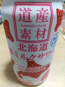 北海道麦酒　道産素材　苺ミルクサワー　３５０ｍｌのレビュー画像