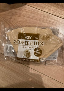 コーヒーフィルター１〜２人用無漂白タブ付　４０枚の商品写真