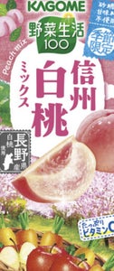 カゴメ　野菜生活１００信州白桃ミックス　１９５ｍｌの商品写真