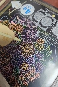 日本パール加工　スクラッチアート　フラワーガーデンの商品写真