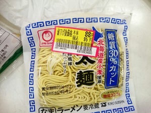 マルちゃん　糖質カット北海道産小麦使用太麺１００ｇのレビュー画像