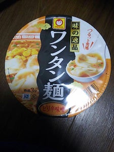 マルちゃん　味の逸品ワンタン麺ピリ辛味噌　８２ｇのレビュー画像