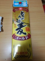 鷹正宗 めちゃうま麦25度 ゴールド パック 2L