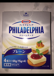 フィラデルフィアクリームチーズプレーン４Ｐ　６０ｇの商品写真