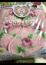 カキウチ フンワリッチ 便座マット ローズPI