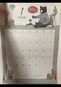 シナップスカレンダー2019壁掛けA3くまの暮らしのレビュー画像
