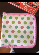 グリーンO CD・DVDケース20枚収納 ドット