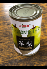 三洋通商 洋なしシラップづけ 4号缶 410g