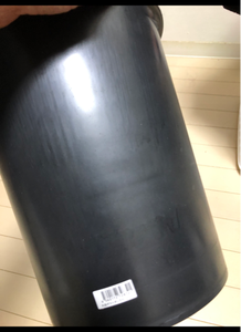 安全　丸型ダストボックス　黒の商品写真