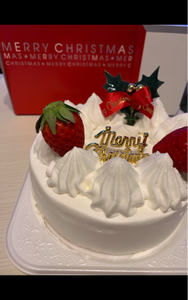 クリスマス 糖質を抑えた苺のケーキの商品写真