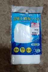 3層不織布マスク 5枚