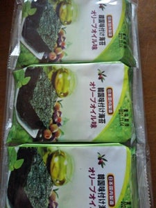 日新　韓国味付海苔オリーブオイル味８切　８枚Ｘ３Ｐのレビュー画像