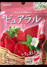 カバヤ ピュアラルグミとちおとめ苺 45g