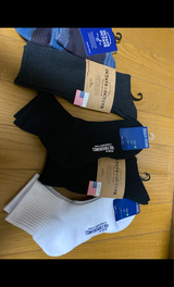 Cリブ無地2×1 BLK 25-27cm