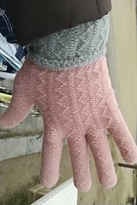泉州　編み柄手袋の商品写真