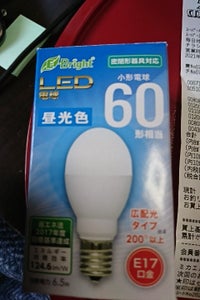 オーム　ＬＥＤ電球小形　昼光色　６０ケイの商品写真