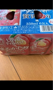 アサヒ　贅沢搾り　桃　缶　３５０ｍｌ×６の商品写真