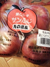 青研 葉とらずさん冨士のりんご 3個