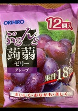 オリヒロ ぷるんと蒟蒻ゼリーPグレープ 12個