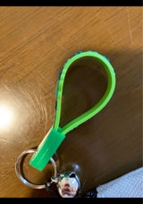 ライフ キーホルダー クローバー柄鈴付