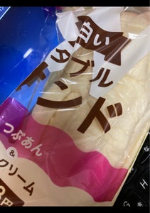 白いダブルサンド（つぶあん＆練乳クリーム）の商品写真