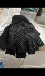 のびのび手袋 指切無地 すべり止め付 1双のレビュー画像