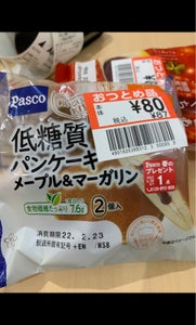 パスコ　低糖質パンケーキメープル＆マーガリン　２個の商品写真