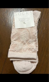 スクウェア フロート花柄ソックス 1組