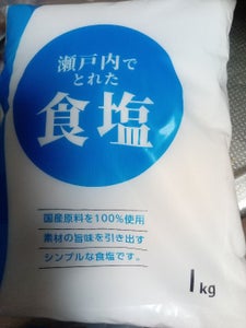 日本海水　瀬戸内でとれた食塩　袋　１ｋｇの商品写真