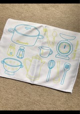 カリンピア 水切りメッシュマットキッチンツール柄