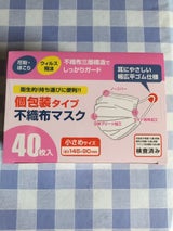 不織布マスク 小さめサイズ(個別包装) 40枚