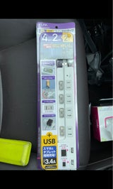 ELPA スイッチ付USBタップ4+2個口