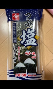 永井　つぶ塩おにぎりのり　３切　１５枚の商品写真