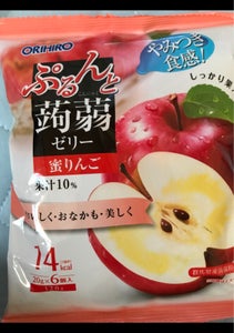 オリヒロ　ぷるんと蒟蒻ゼリーＰ蜜リンゴ　２０ｇ×６の商品写真