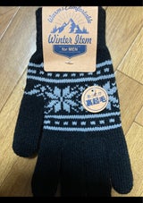 泉州 裏起毛ジャガード手袋メンズ 1双