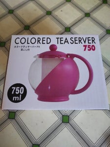 リビング　カラードティーポット　茶こし付　ピンクのレビュー画像