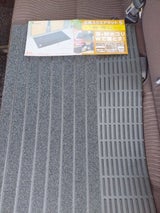 玄関スクエアマット S ストライプ GY