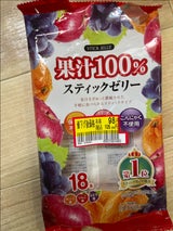 リボン 果汁100%スティックゼリー 18本