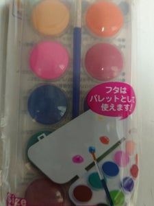 日本パール加工　固形水彩えのぐ　筆付　１２色の商品写真