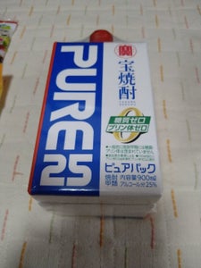 宝焼酎 ピュアパック 25度 甲 900mlの商品写真