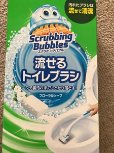 スクラビングバブル　流せるトイレブラシ本体　１個の商品写真