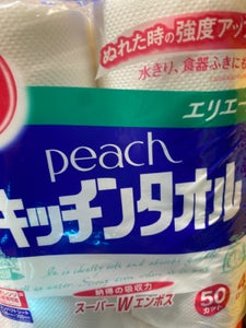 エリエール　ピーチキッチンタオル　５０カット　４巻の商品写真