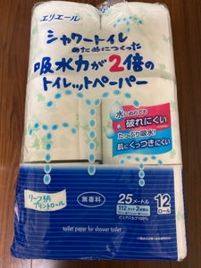 エリエール シャワー吸水力2倍のトイレットW12巻の商品写真