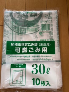 日本技研　船橋市指定ごみ袋　可燃物用３０Ｌ　１０枚のレビュー画像