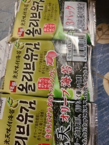韓国のり　韓国光天オリーブ味付のり　８枚Ｘ３Ｐのレビュー画像