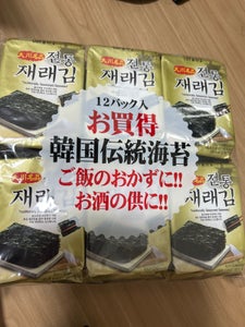徳山物産　韓国味付海苔　８切８枚　１２袋のレビュー画像